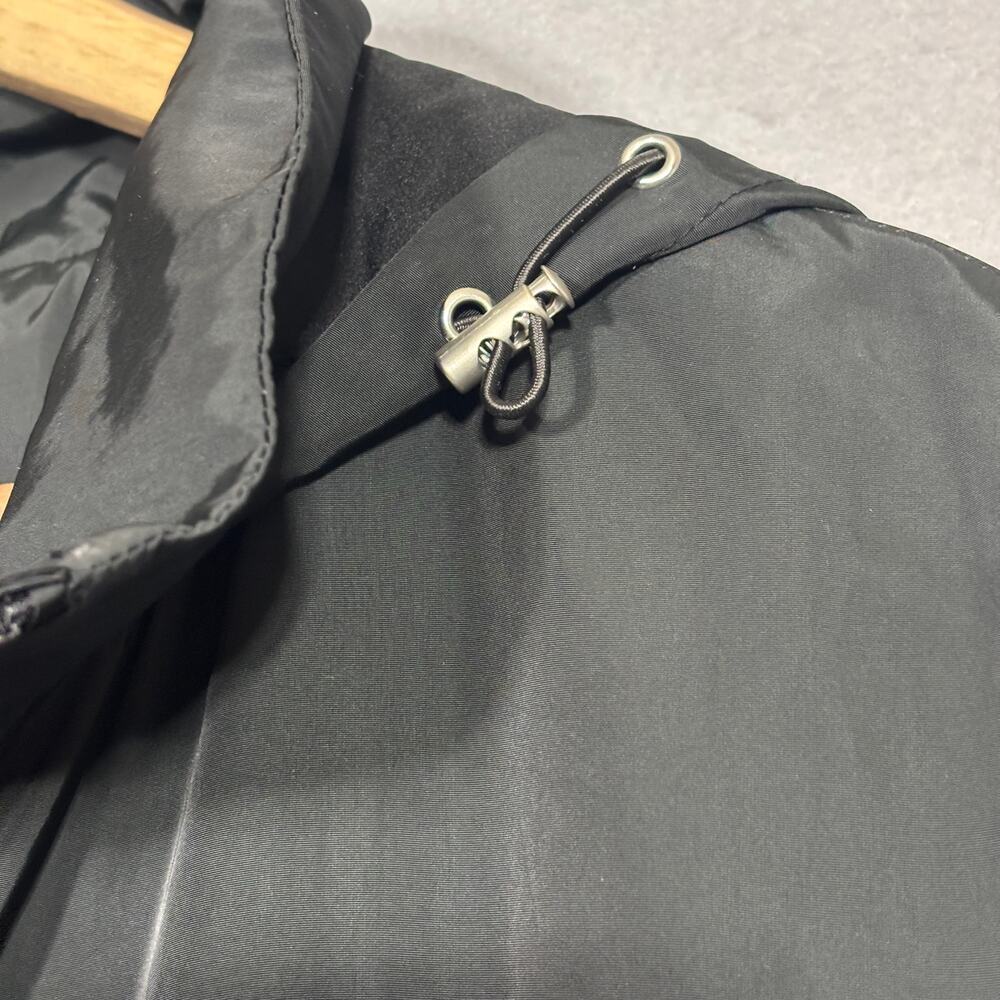 Zara Basic Black Hooded Jacket L Zip Front Athlet… - image 8